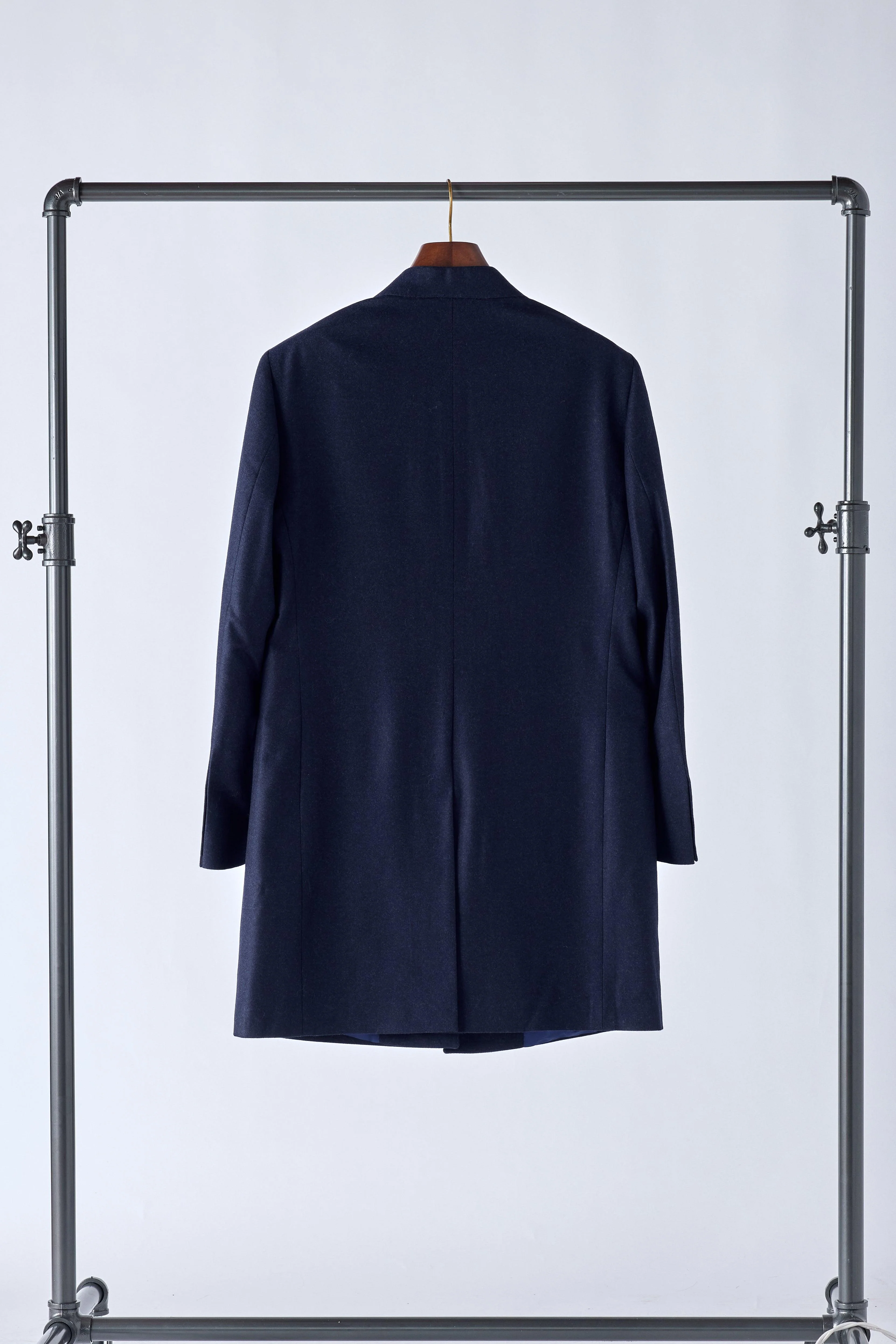 Navy Wool Overcoat - Image 6