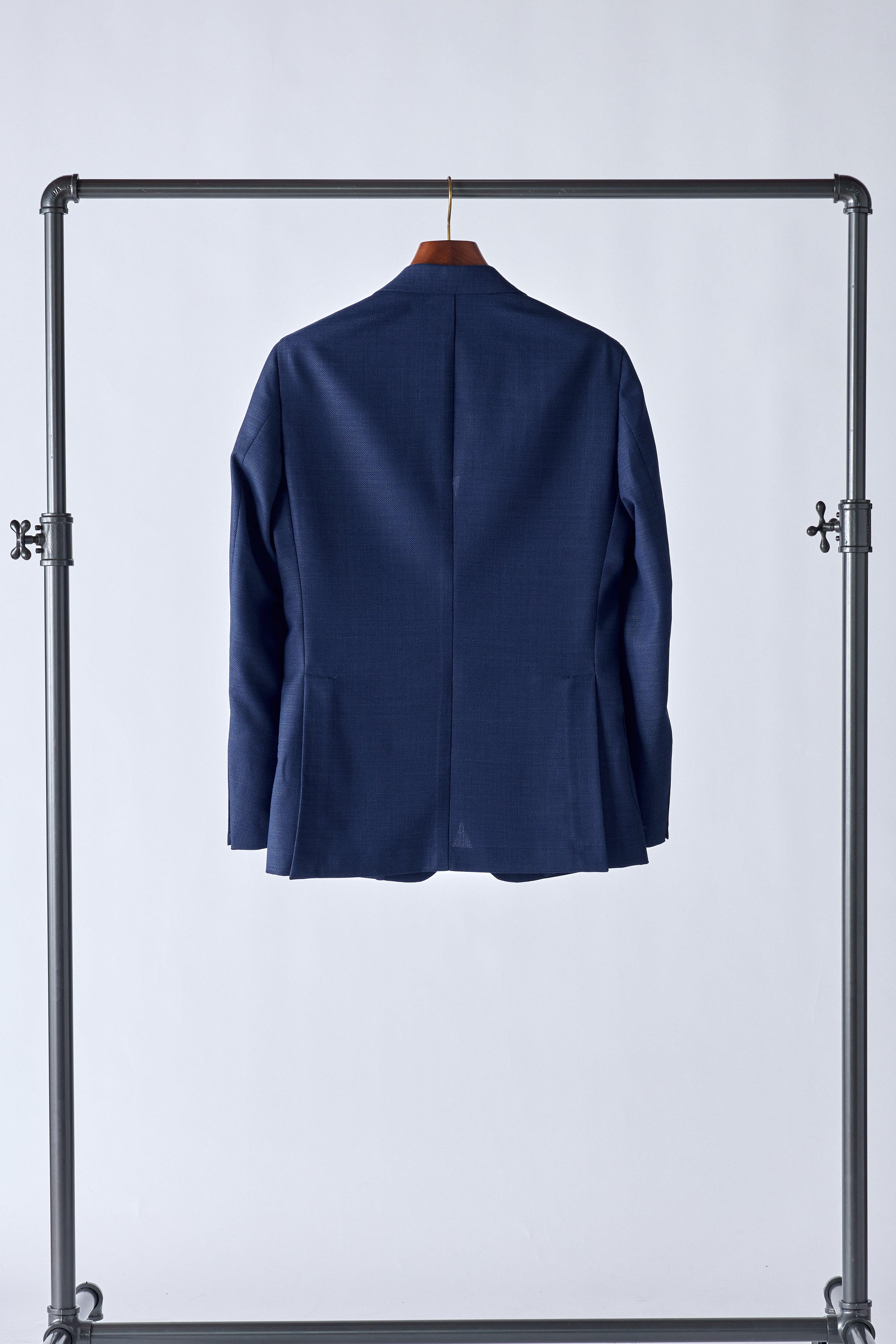 No. 1 Blue Hopsack Jacket - Image 5