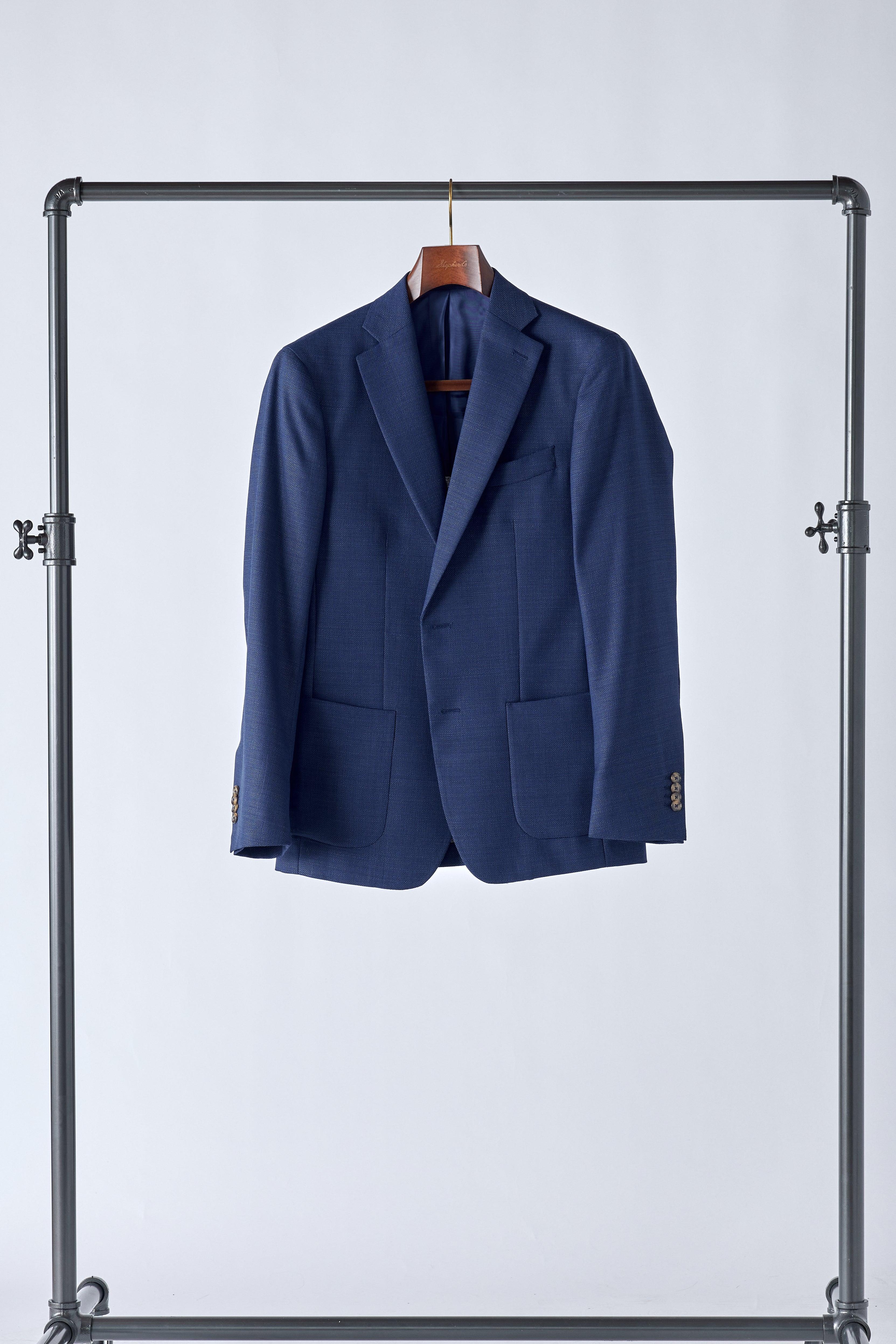 No. 1 Blue Hopsack Jacket - Image 6