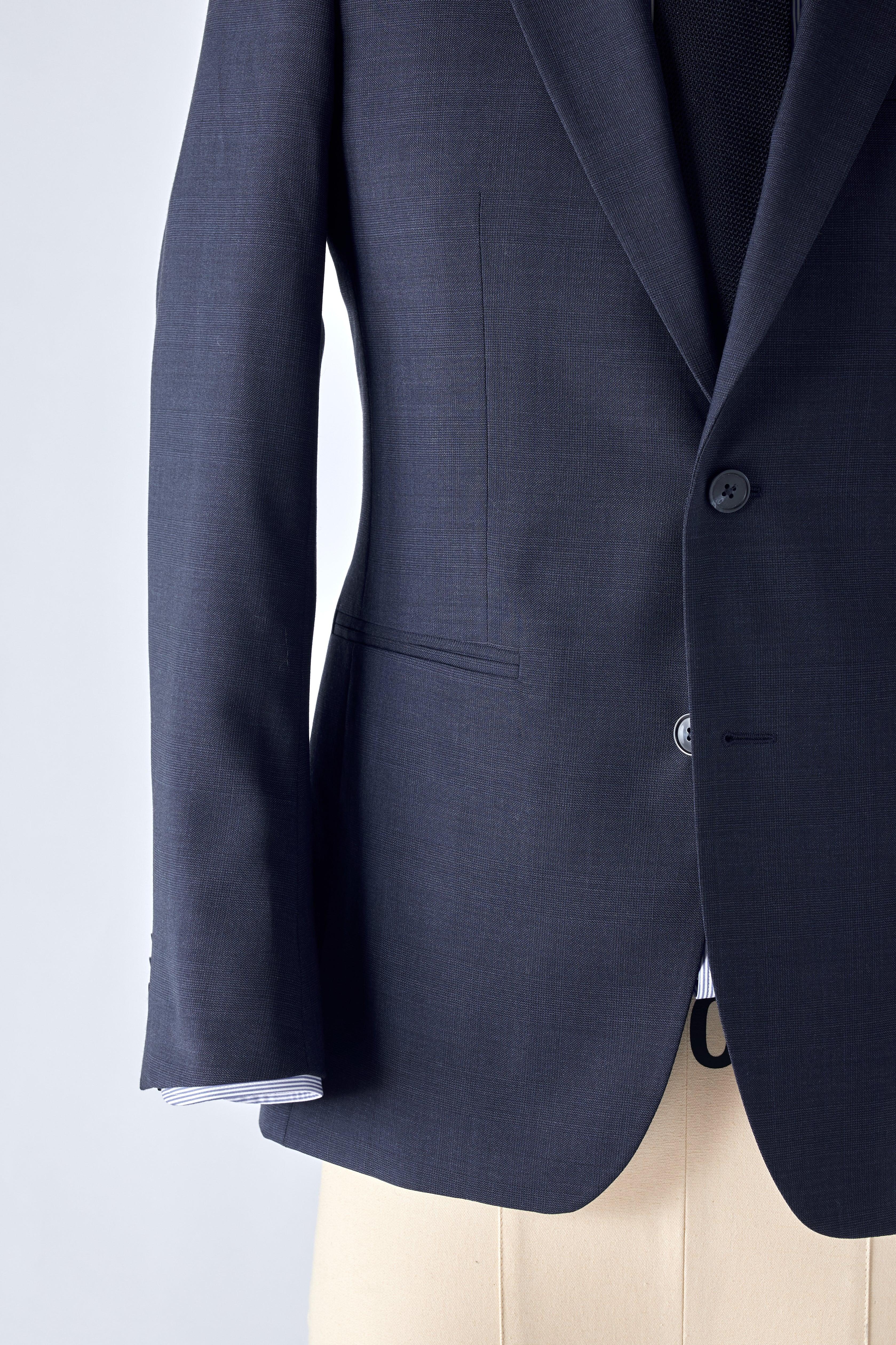 No. 1 Navy Prince of Wales Check Suit - Image 3