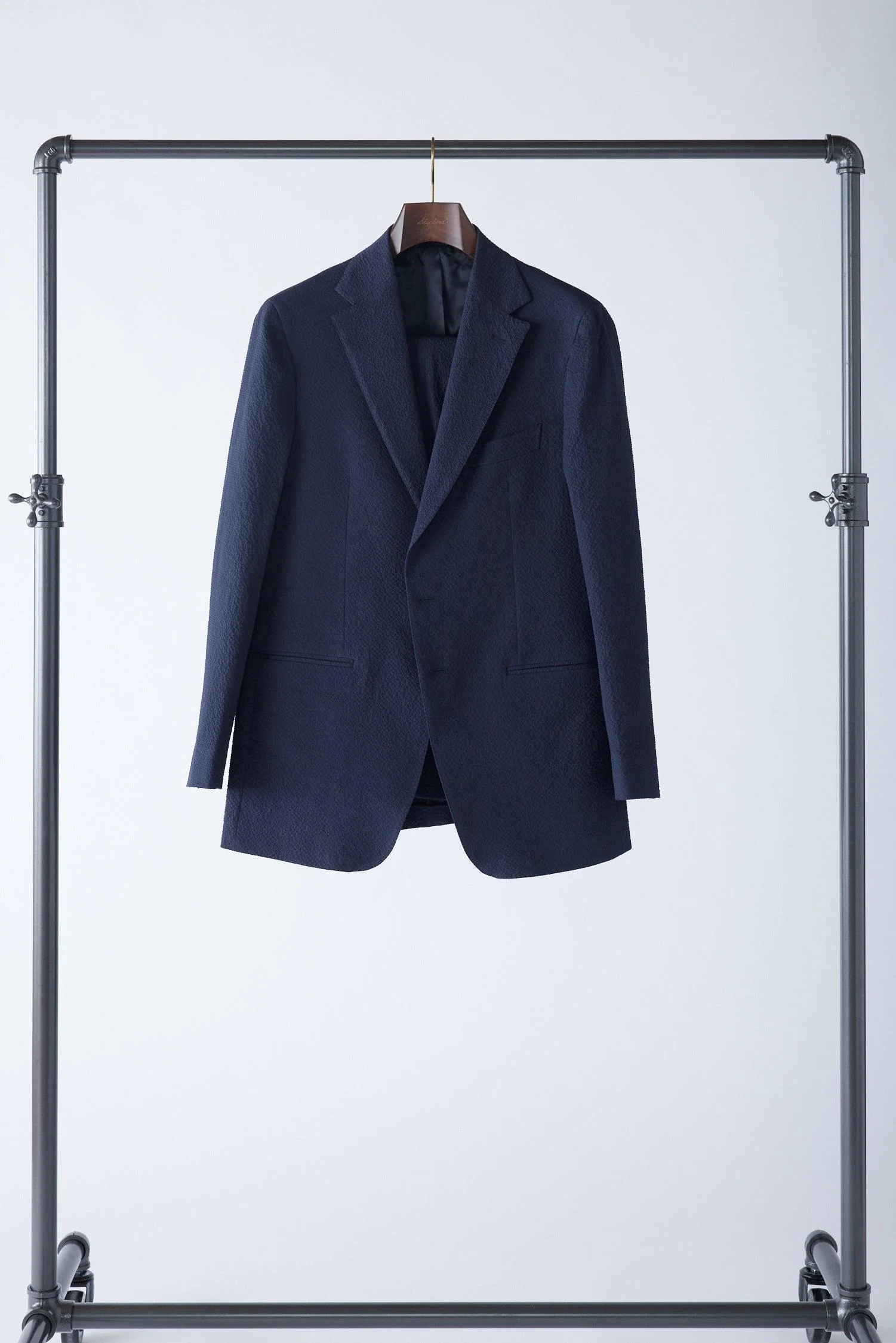 No. 1 Navy Seersucker Suit - Image 6