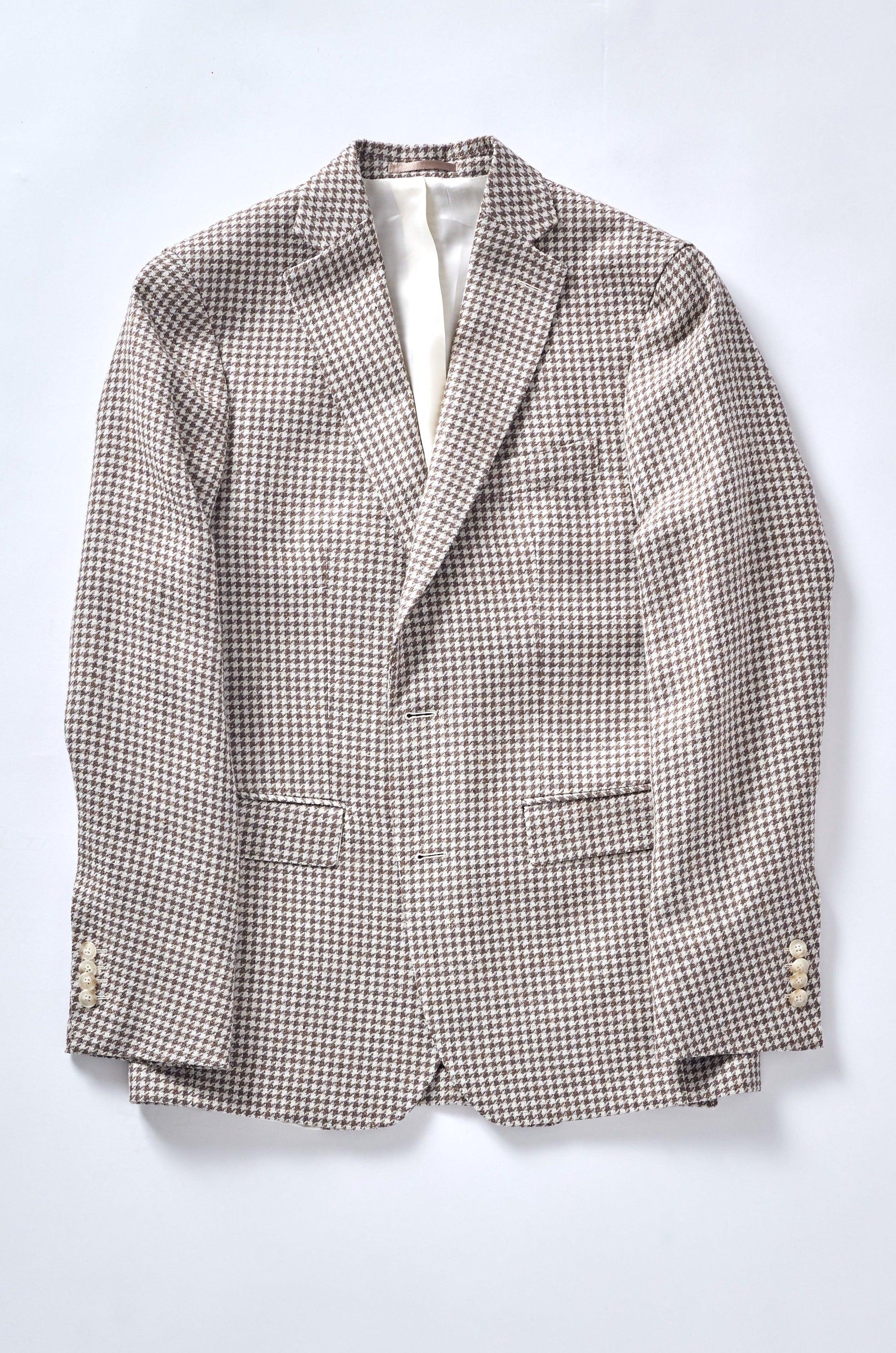 No. 2 Brown and Cream Houndstooth Jacket - Image 4