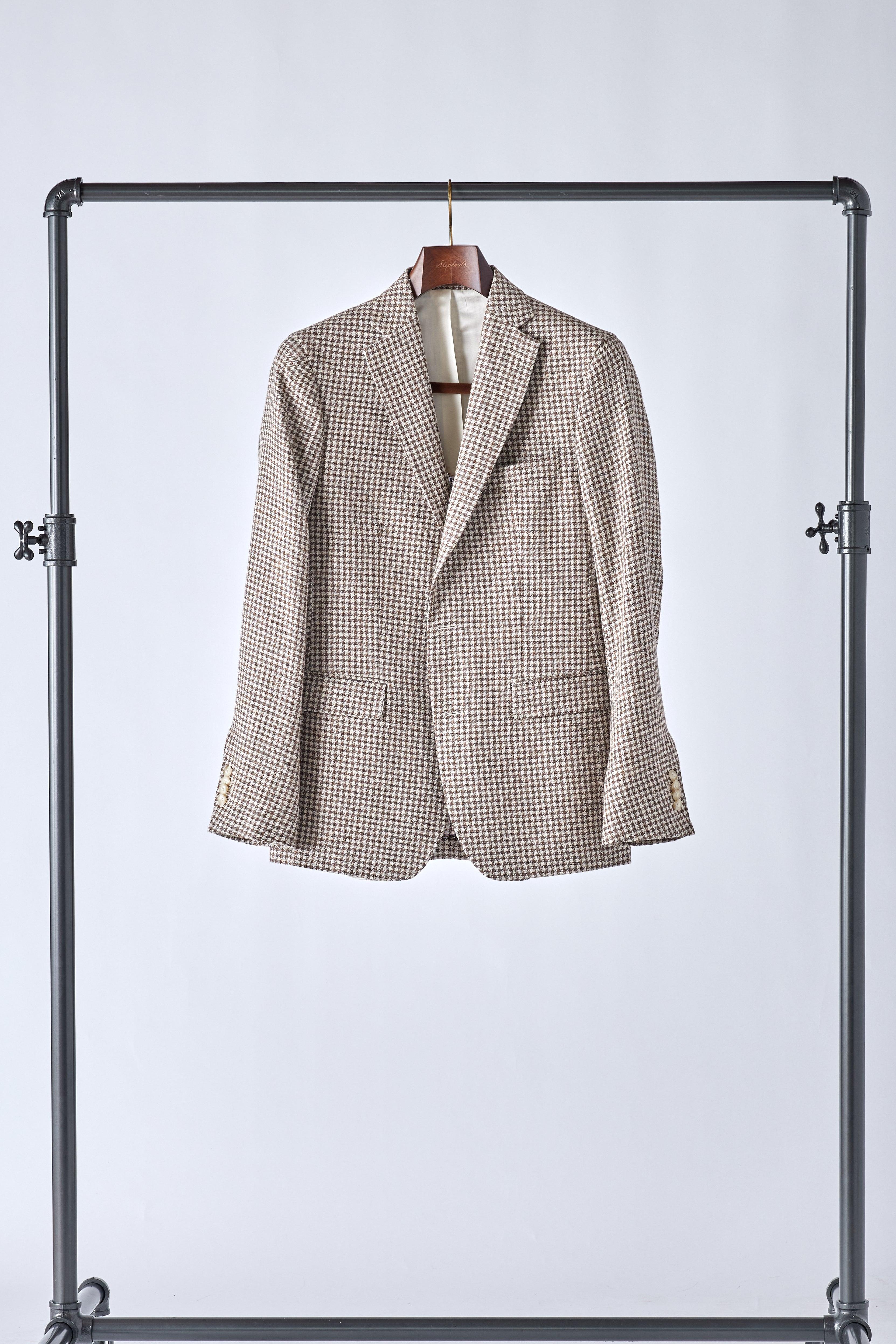 No. 2 Brown and Cream Houndstooth Jacket - Image 5