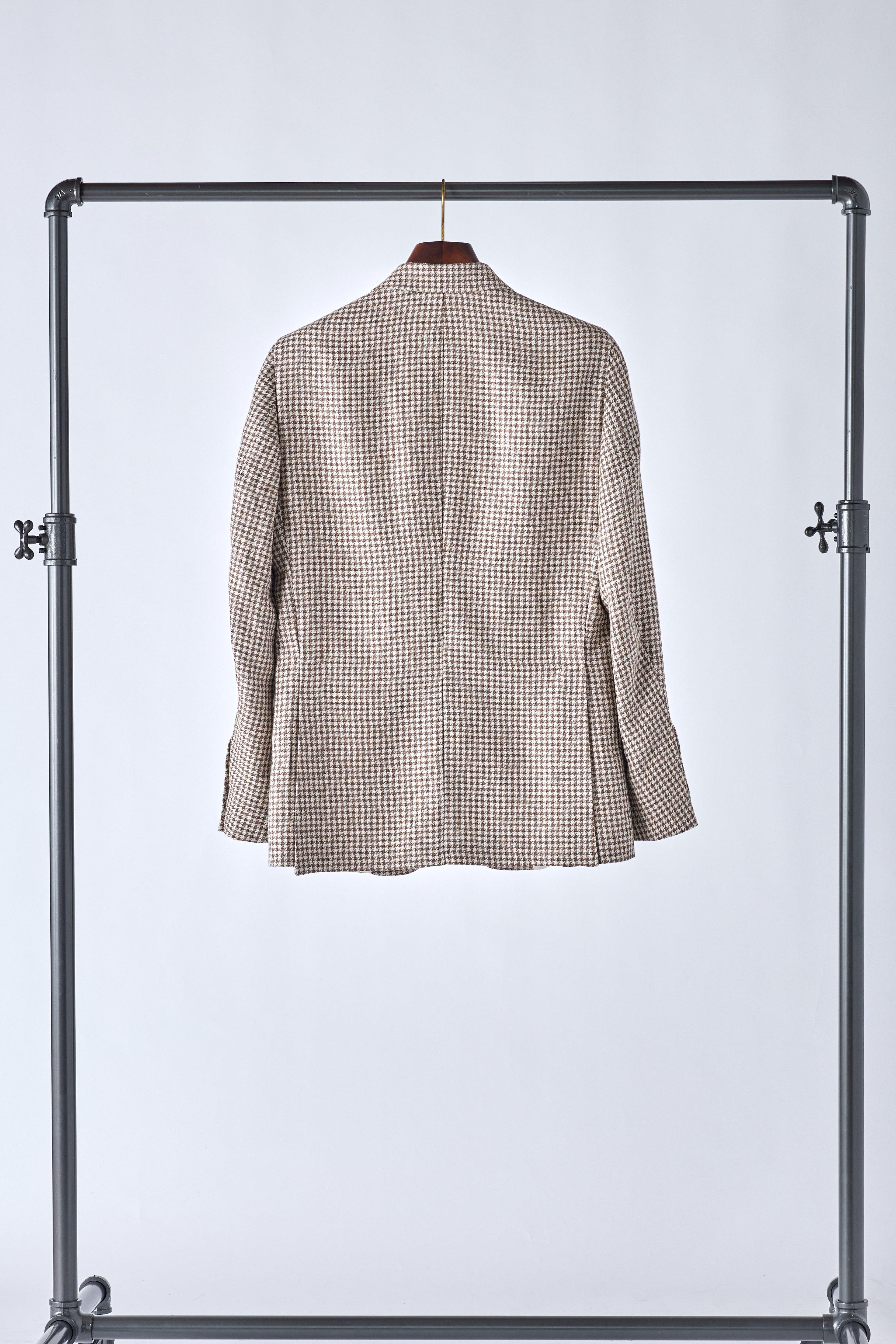 No. 2 Brown and Cream Houndstooth Jacket - Image 6