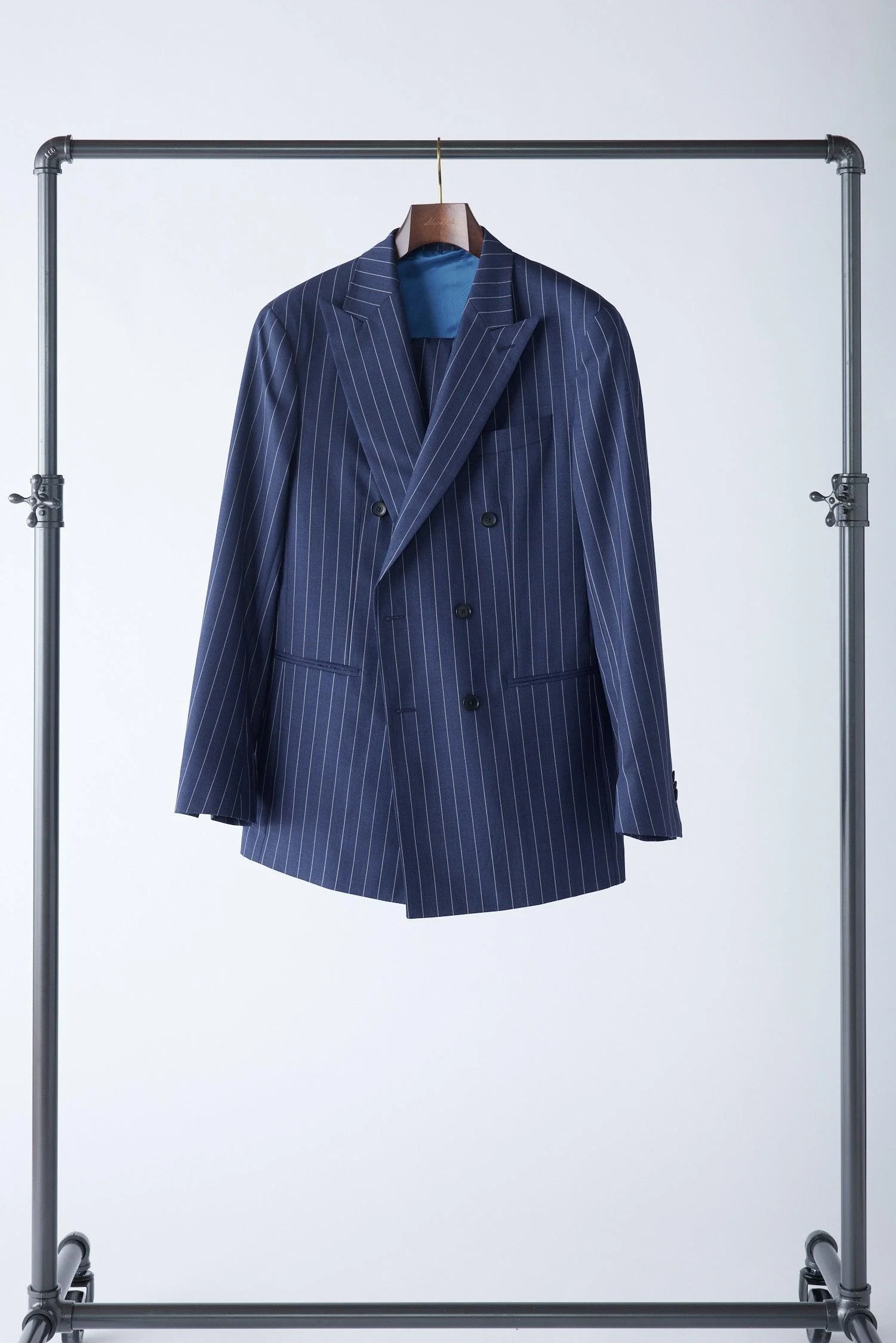 No. 2 Navy Pinstripe Double-Breasted Suit - Image 6