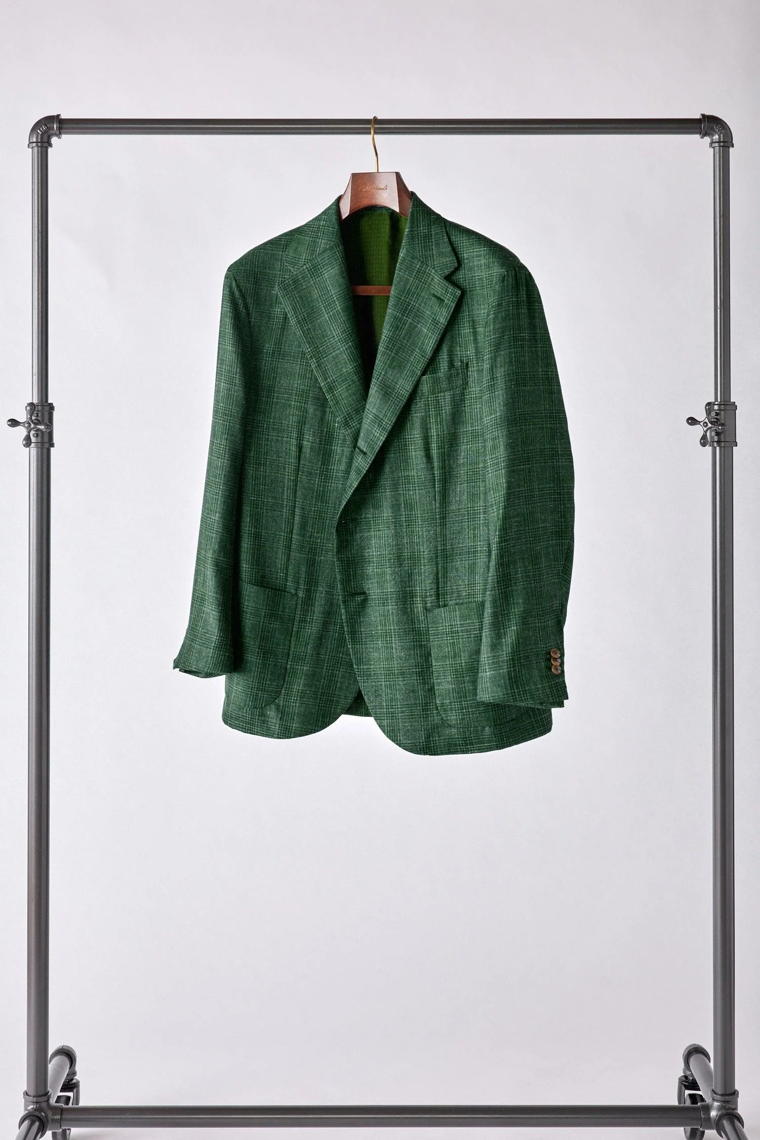 Signature Cashmere-Silk Plaid Check Jacket - Image 5